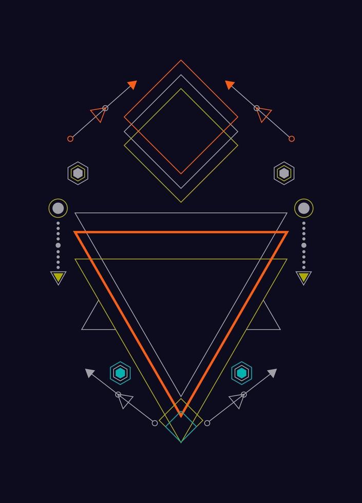 Sacred geometry ornament vector design elements for background