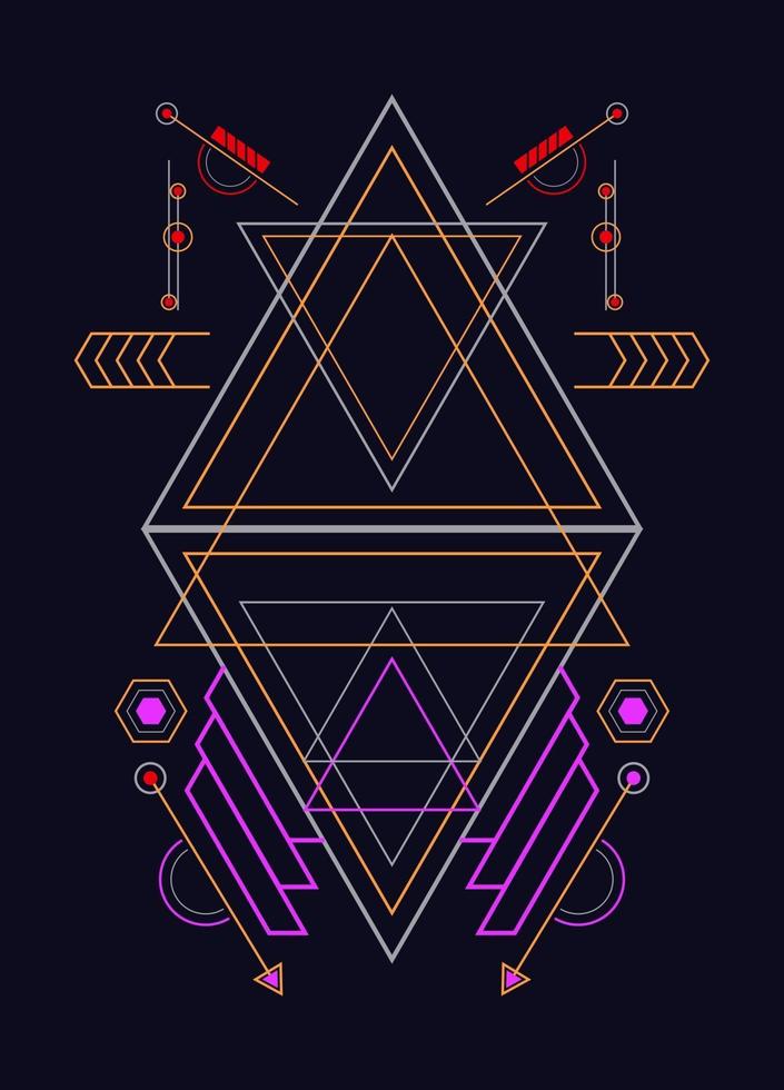 Sacred geometry ornament vector design elements for background