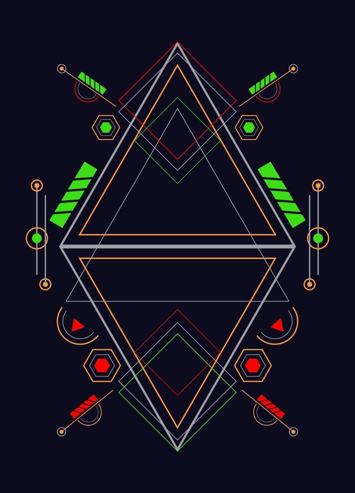 Sacred geometry ornament vector design elements for background
