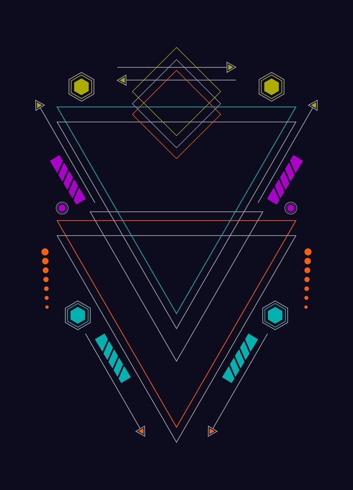 Sacred geometry ornament vector design elements for background