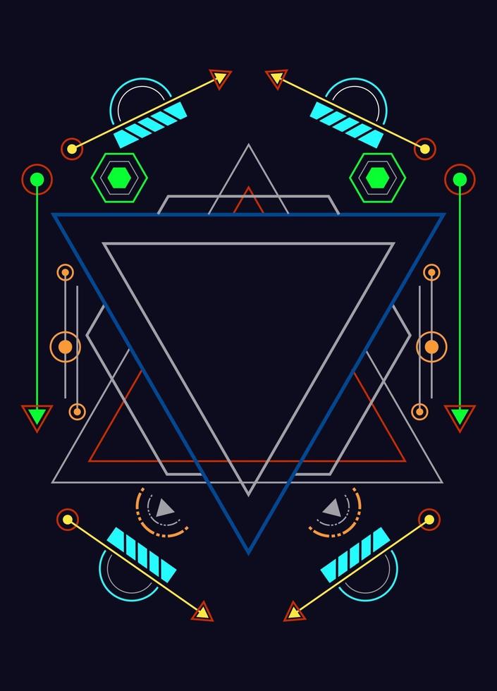 Sacred geometry ornament vector design elements for background