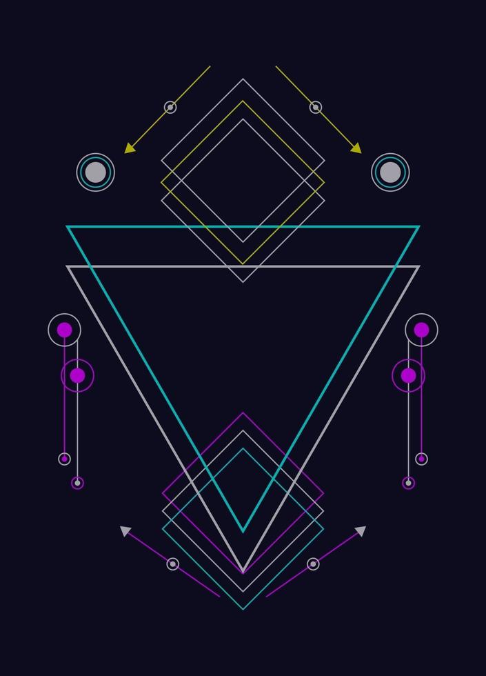 Sacred geometry ornament vector design elements for background
