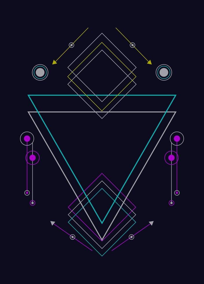 elementos de diseño de vector de ornamento de geometría sagrada para el fondo