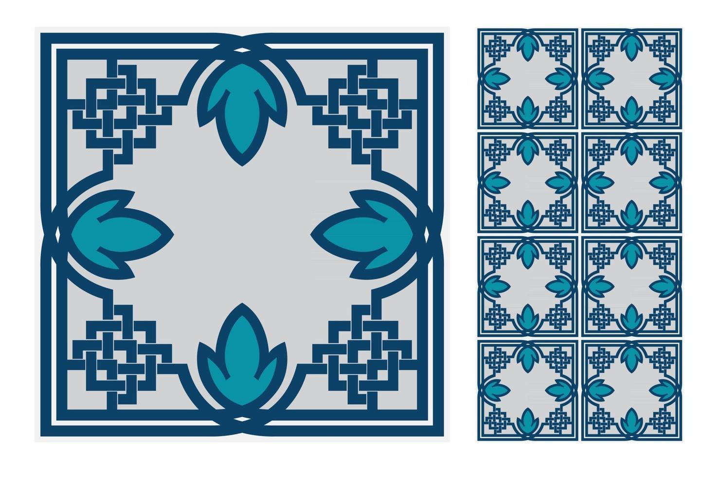 patrones de azulejos vintage antiguo sin costura vector