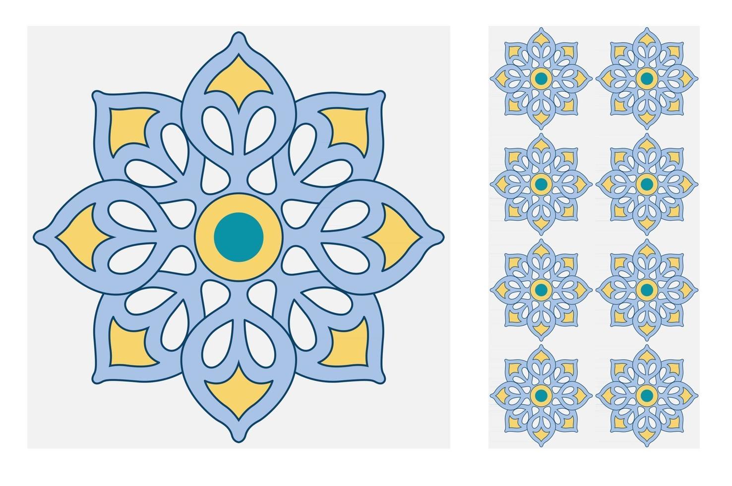 vintage tiles patterns antique seamless vector