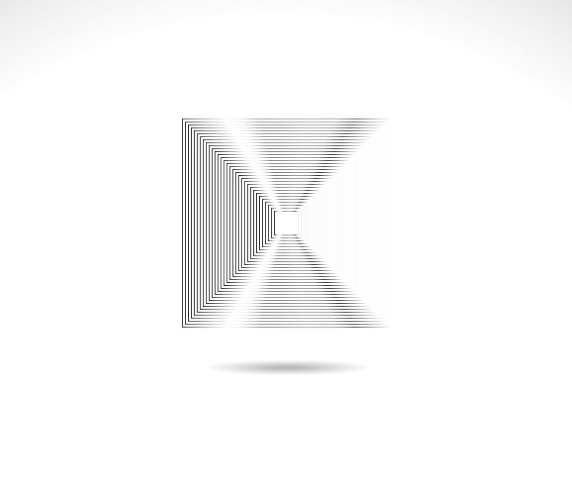 Stroke square frame logo vector