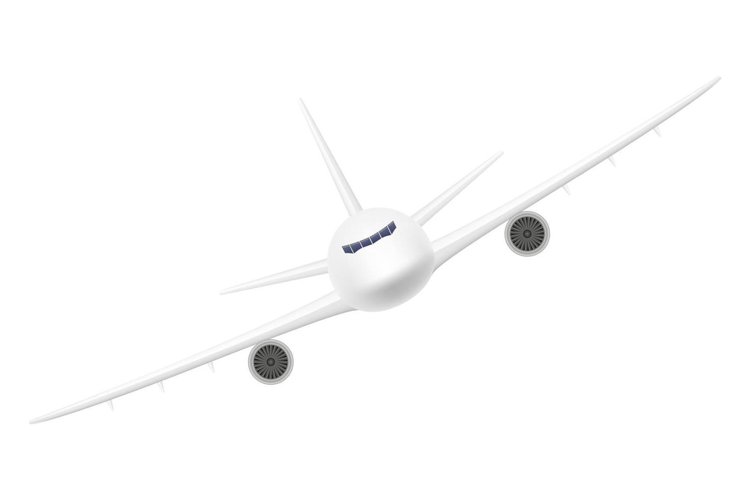 Ilustración de vector de stock de avión de pasajeros aislado sobre fondo blanco