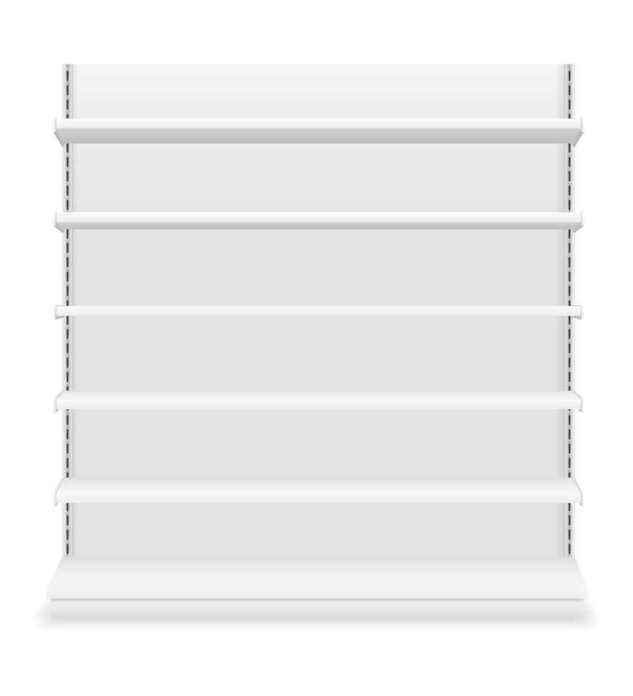 shelving rack for store trading empty template for design stock vector illustration isolated on white background