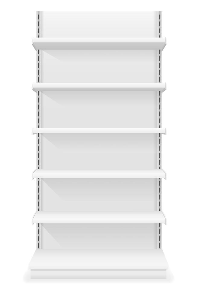 shelving rack for store trading empty template for design stock vector illustration isolated on white background