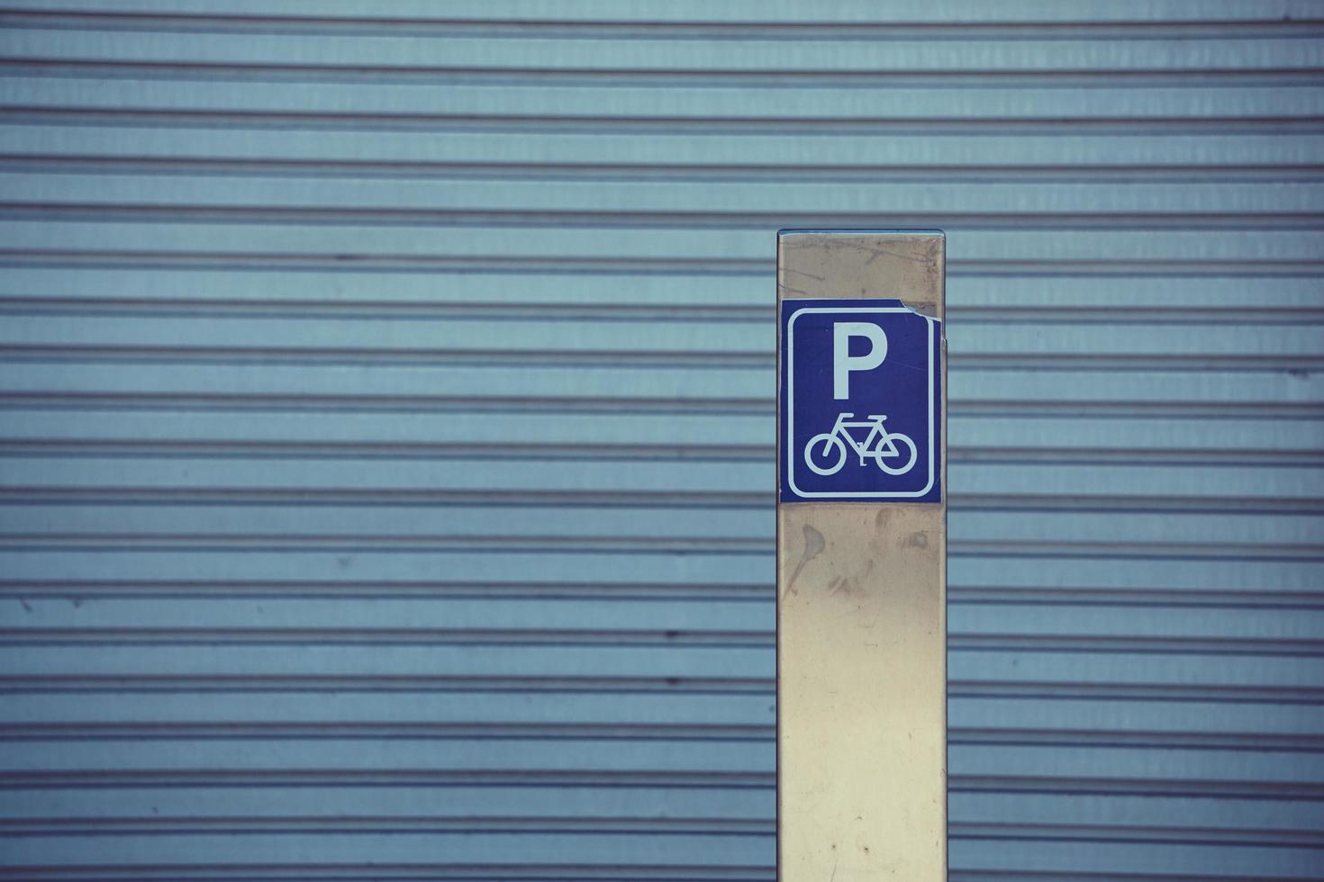 bicycle traffic signal on the street in bilbao city spain photo