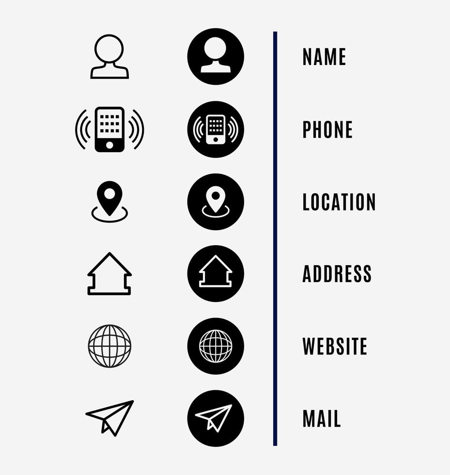 Contact Icon set  illustration  Vector