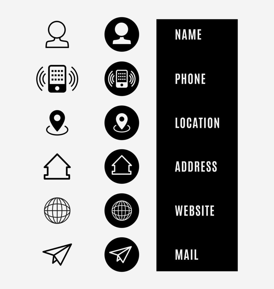 Contact Icon set  illustration  Vector