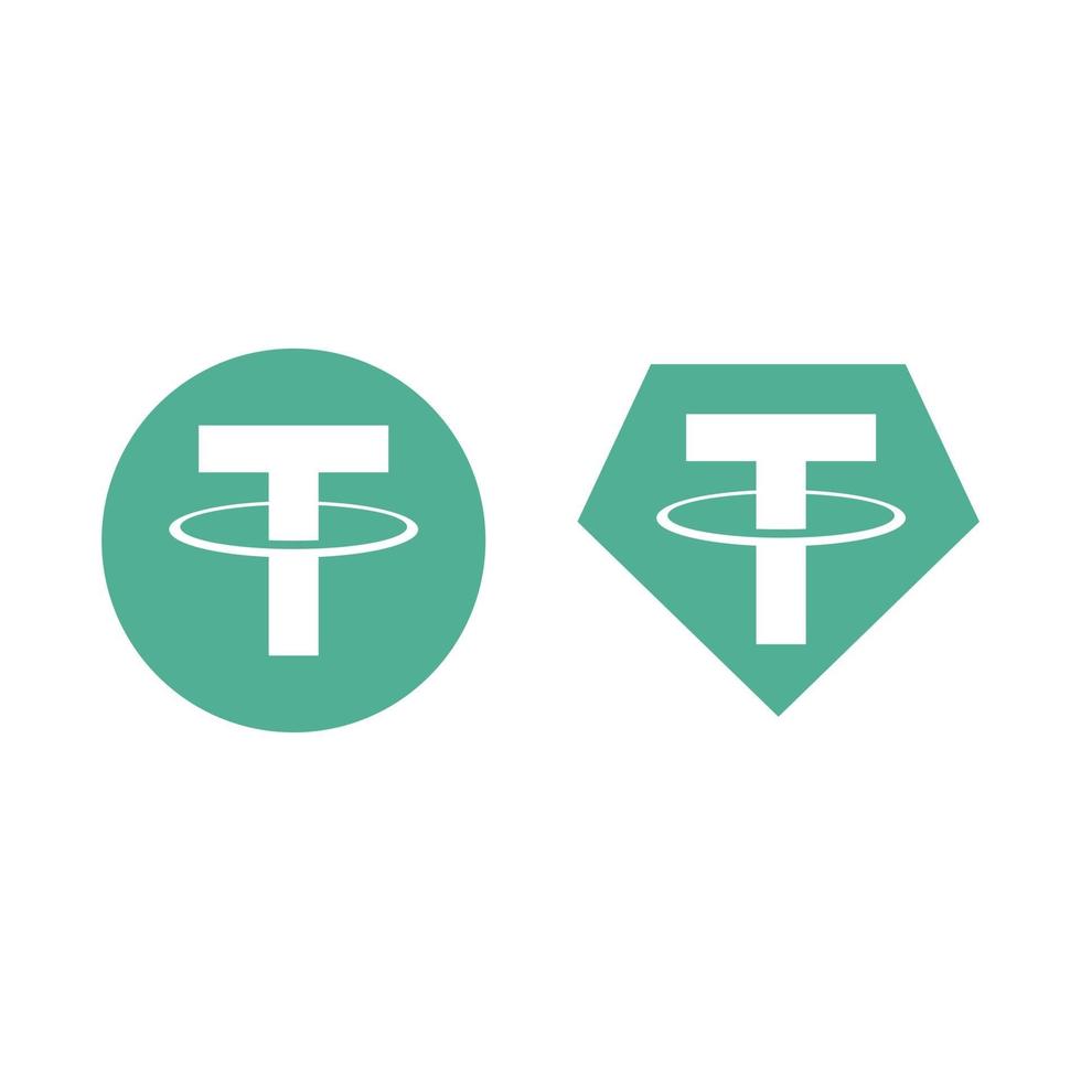 Tether or USDT coin vector