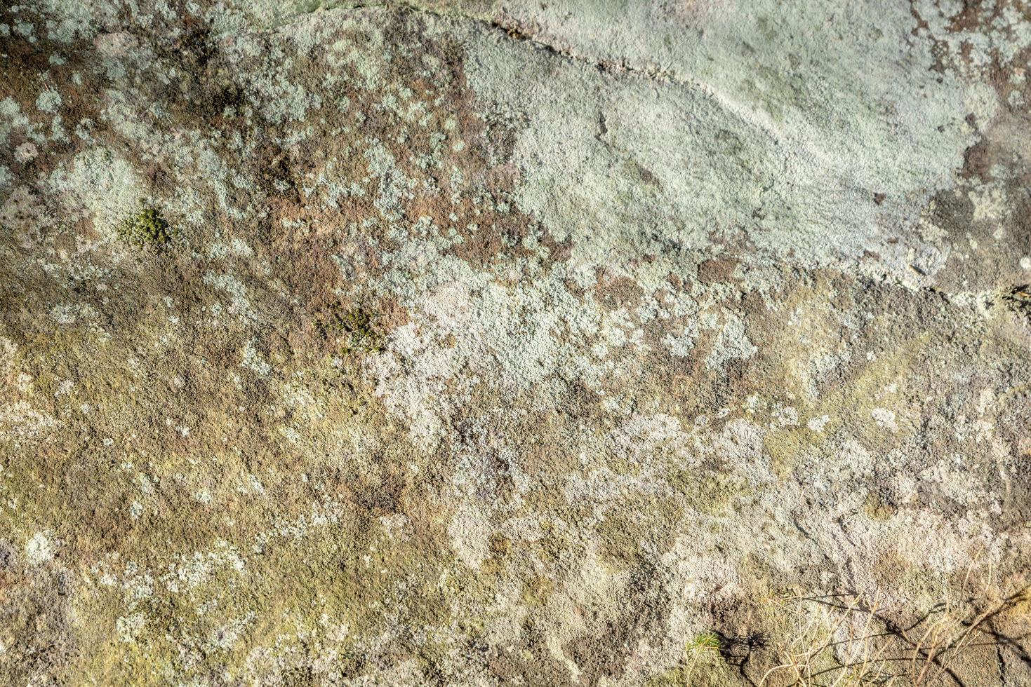 Rocas de arenisca con musgo y líquenes cubiertos como fondo foto