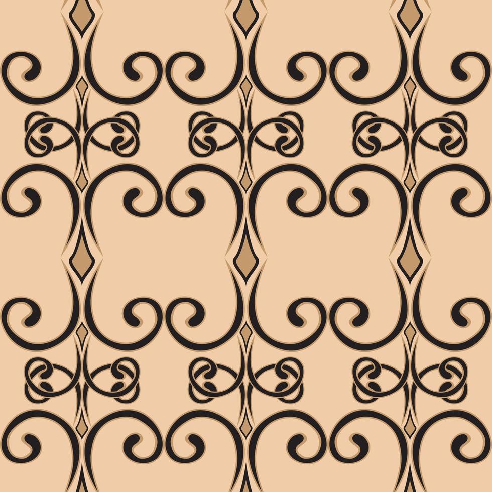 Seamless swirl pattern in a simple style. Vector Endless curl ornament
