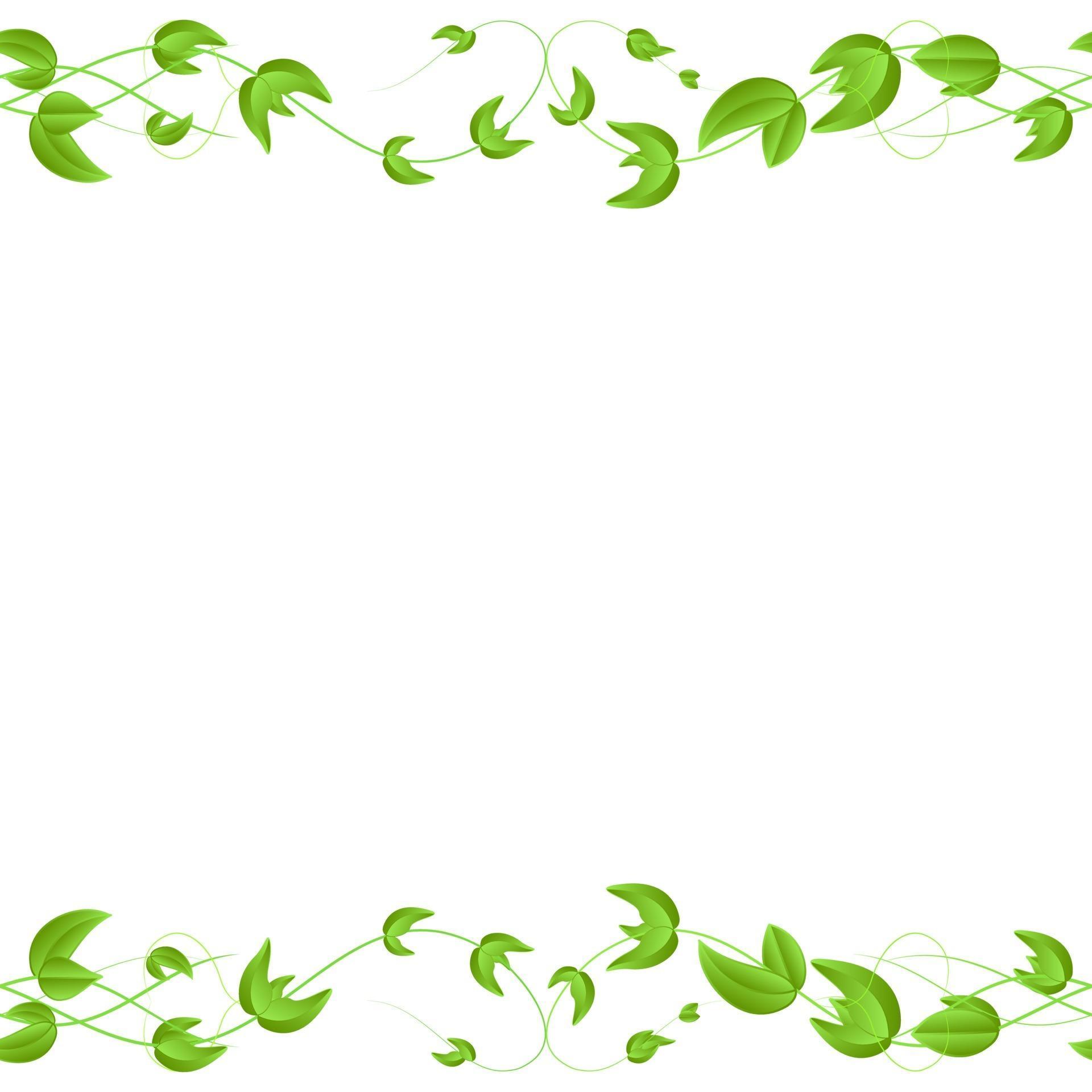 Vector horizontal seamless border with green wicker ivy sprouts and