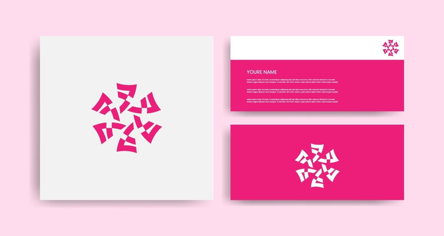 diseño de logotipo creativo con tarjeta de visita. vector
