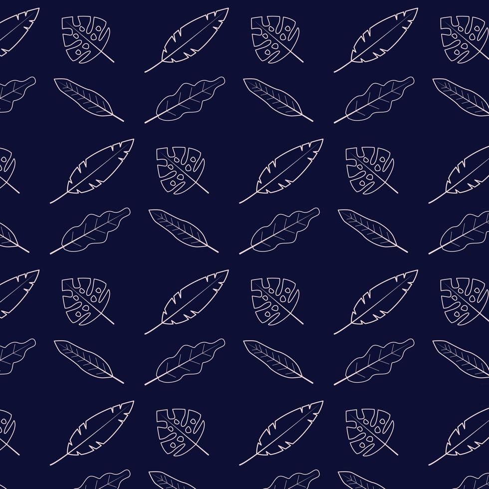 Tropical Leaf Pattern Background vector