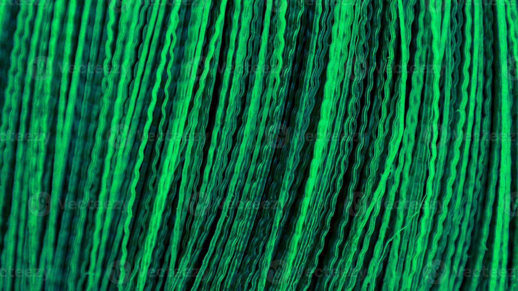 Green broom stripes close-up photo