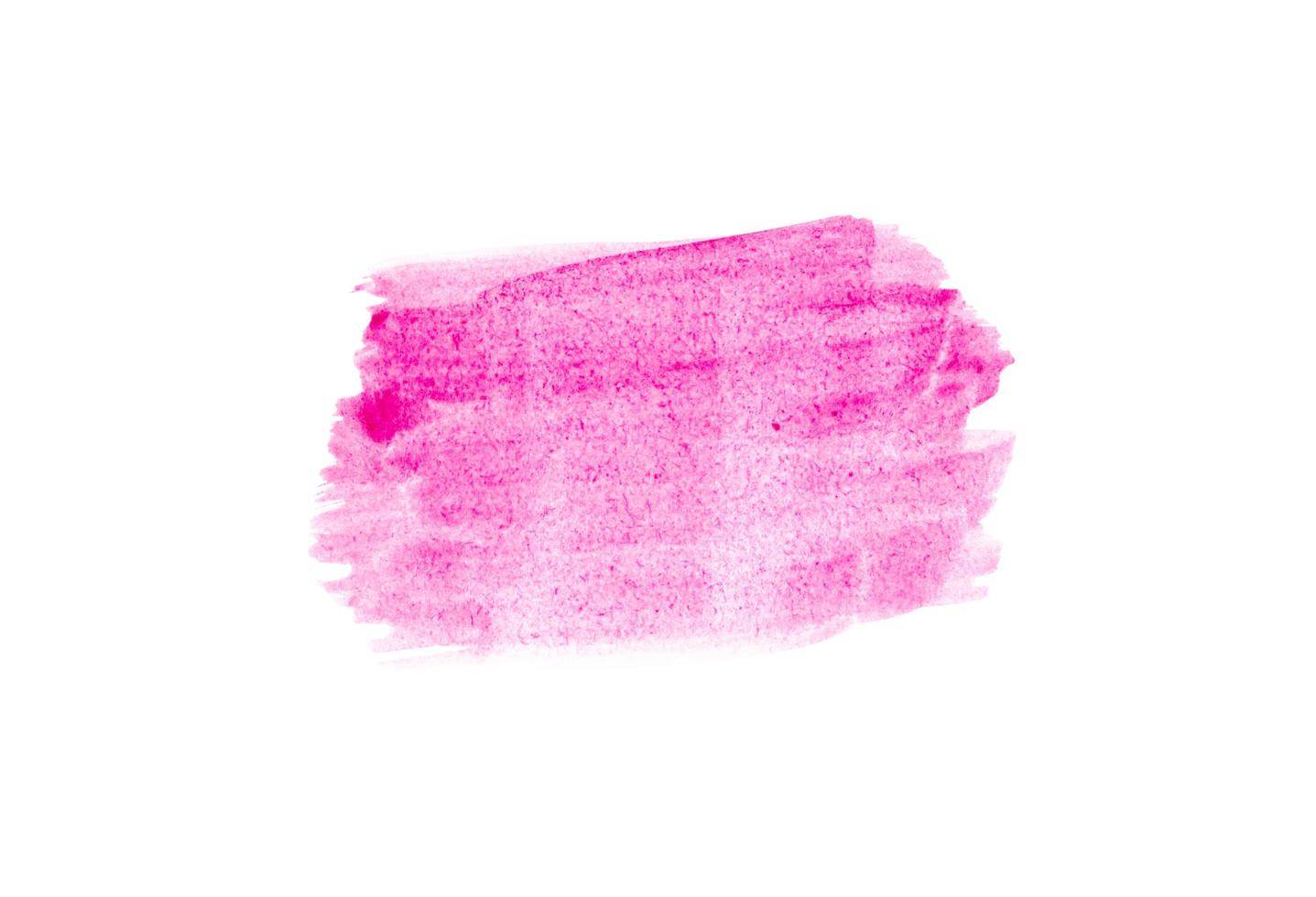 Light pink smear of acrylic paint isolated on white background photo