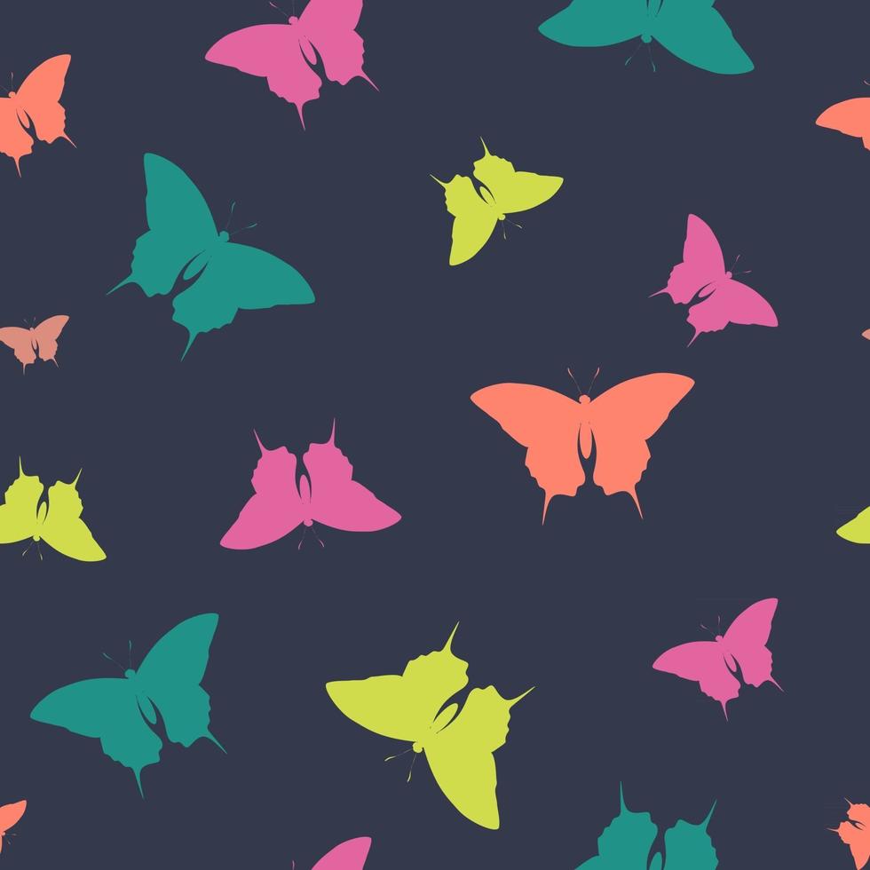 mariposa, seamless, patrón, plano de fondo vector