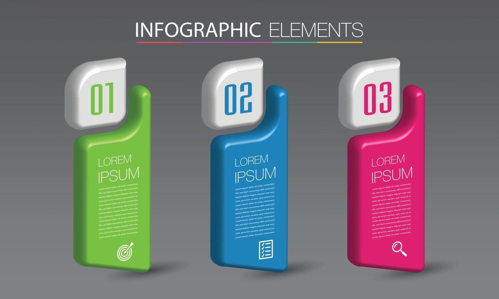 modern text box template banner Infographics vector