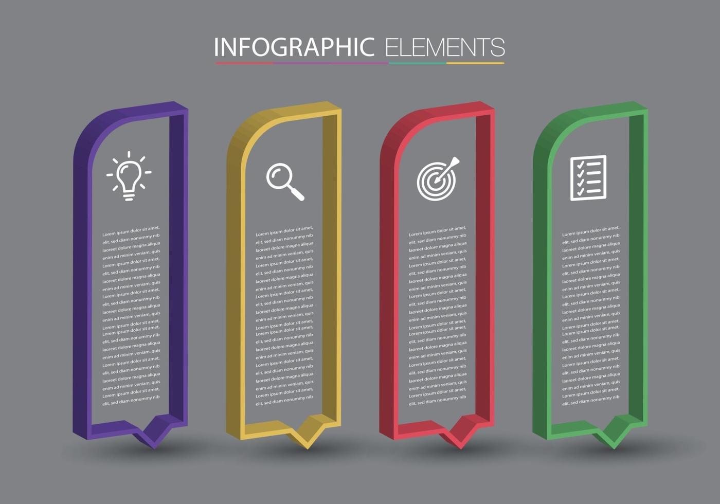 infografía de banner de plantilla de cuadro de texto moderno vector