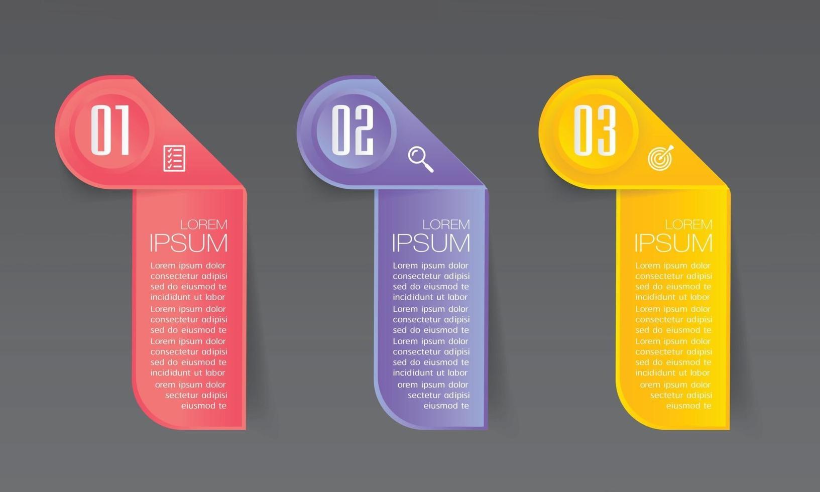 modern text box template banner Infographics vector