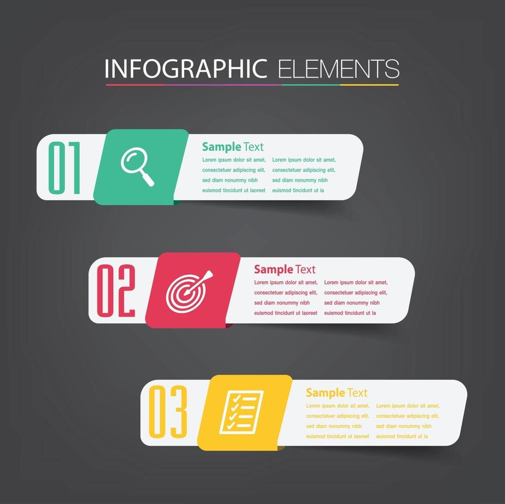 modern text box template banner Infographics vector