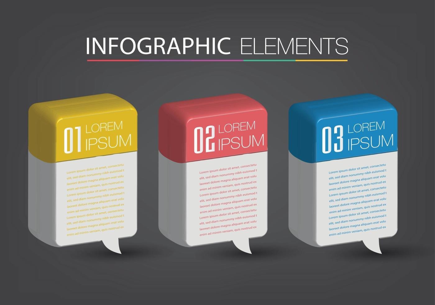 modern text box template banner Infographics vector