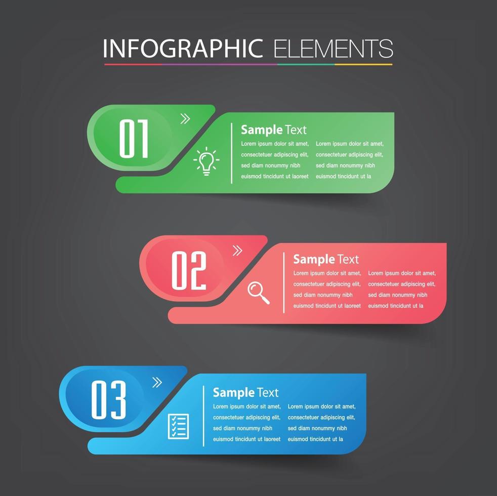 modern text box template banner Infographics vector