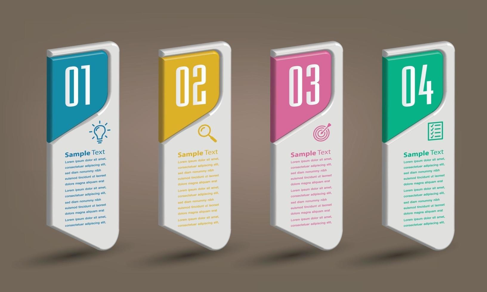 modern text box template banner Infographics vector