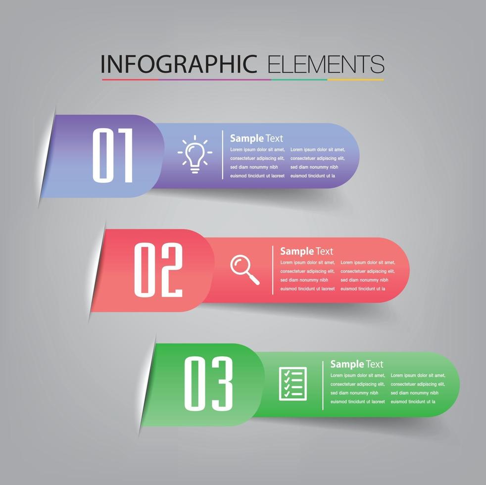 modern text box template banner Infographics vector