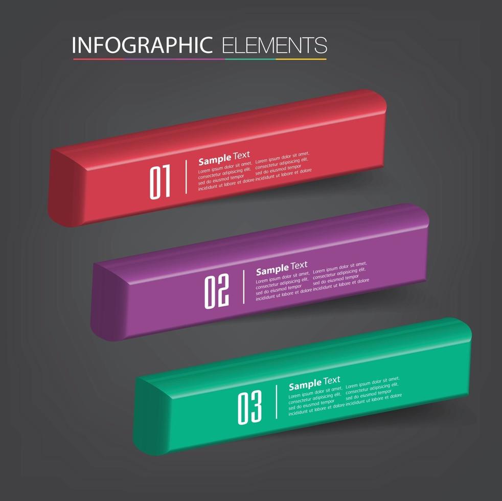 modern text box template banner Infographics vector