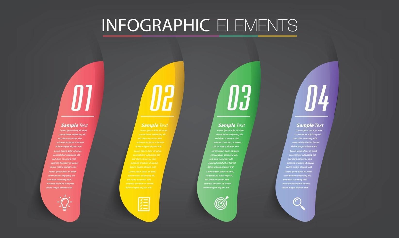 modern text box template banner Infographics vector