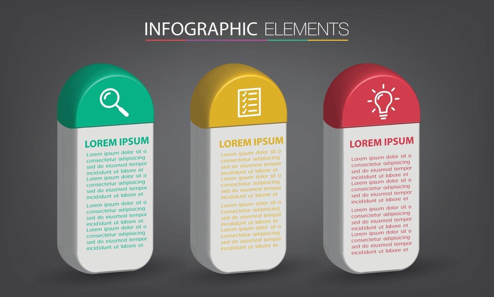 modern text box template banner Infographics vector