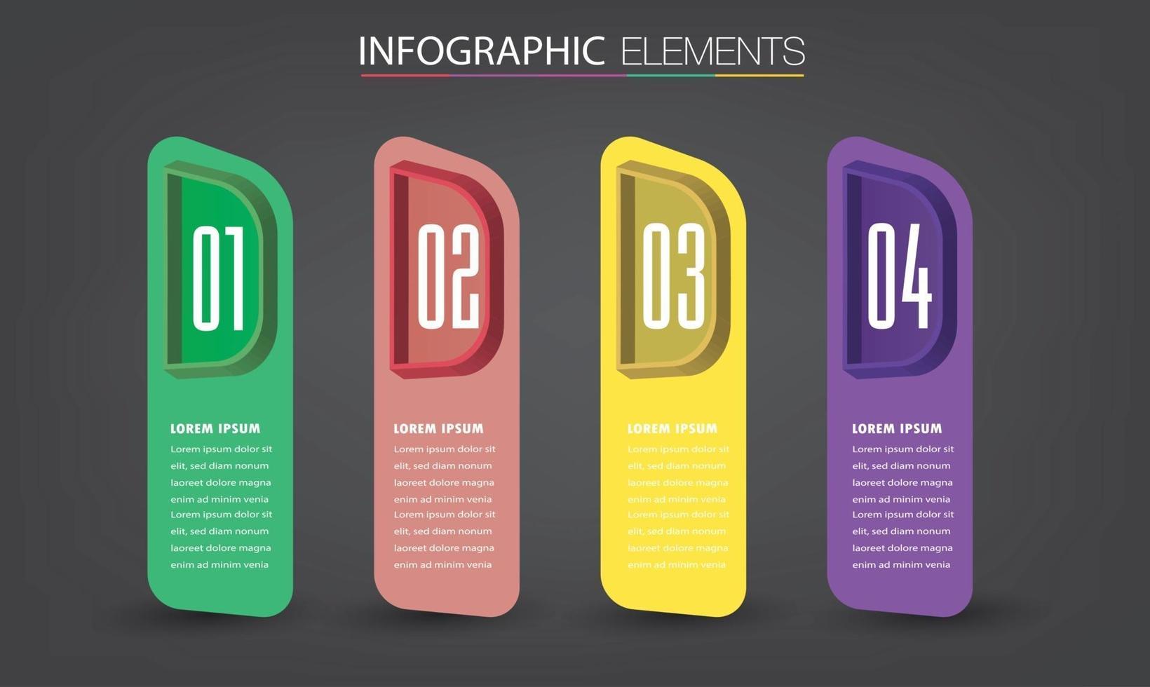 modern text box template banner Infographics vector