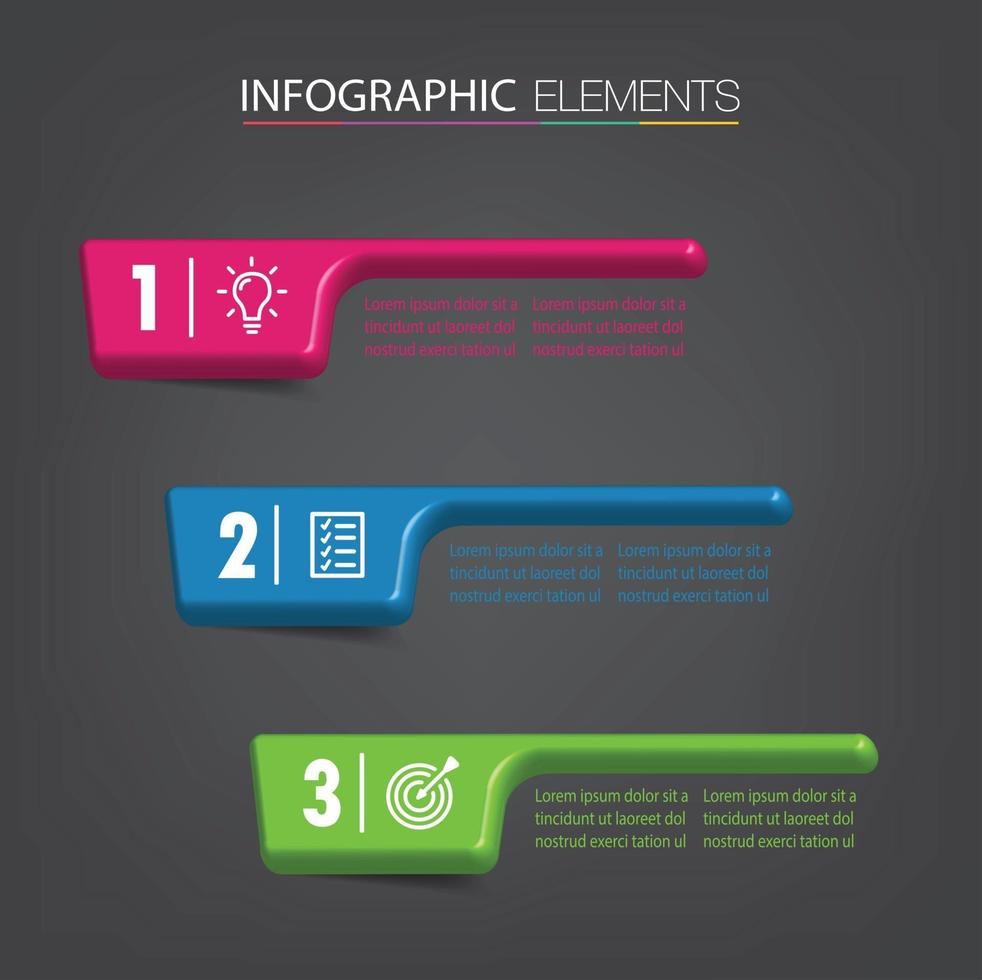 modern text box template banner Infographics vector