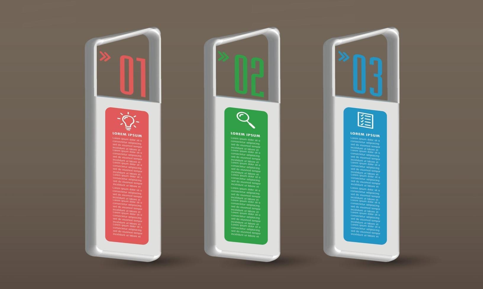 modern text box template banner Infographics vector