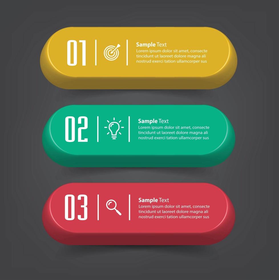 modern text box template banner Infographics vector