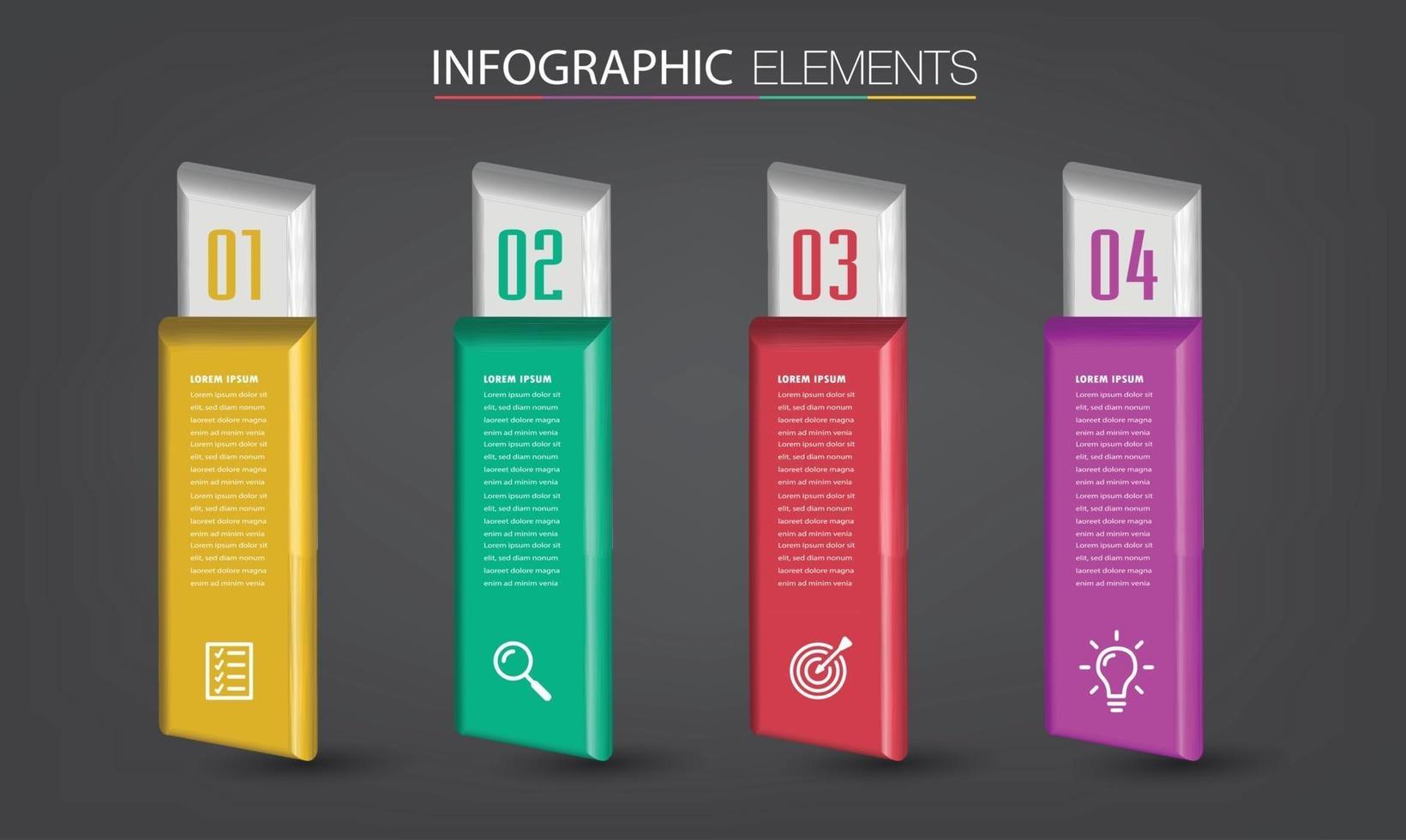 modern text box template banner Infographics vector