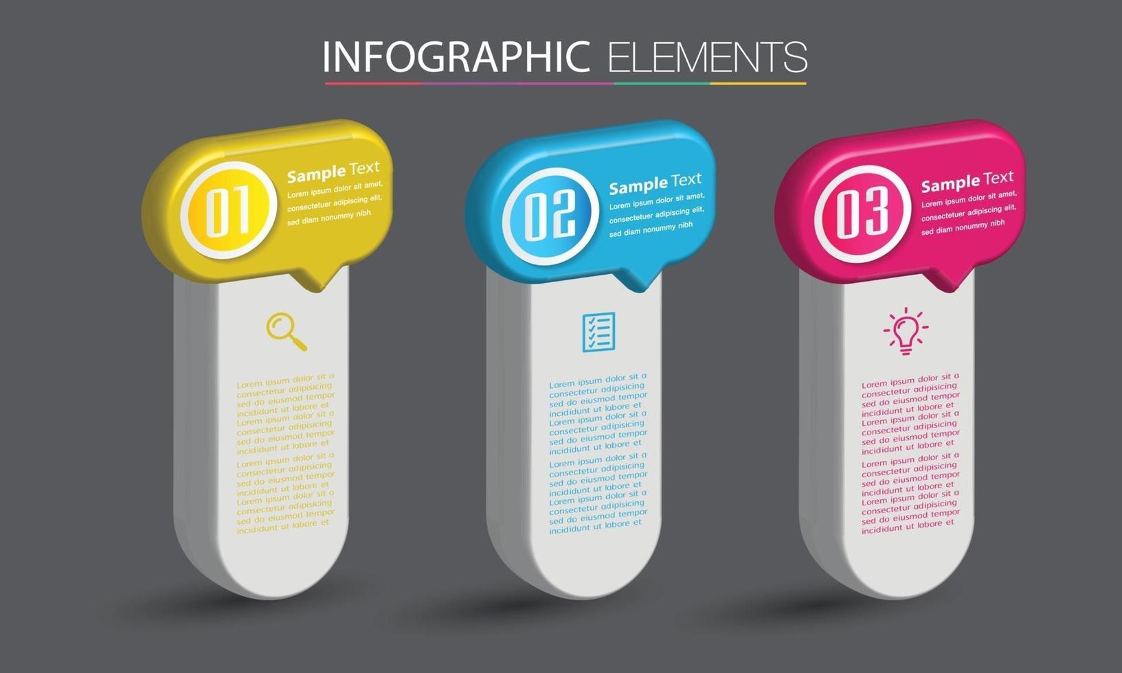 modern text box template banner Infographics vector