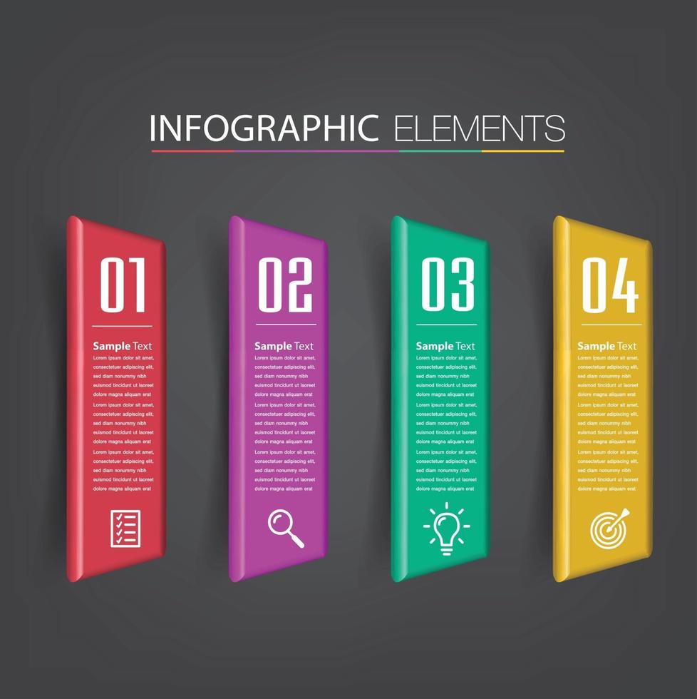 modern text box template banner Infographics vector