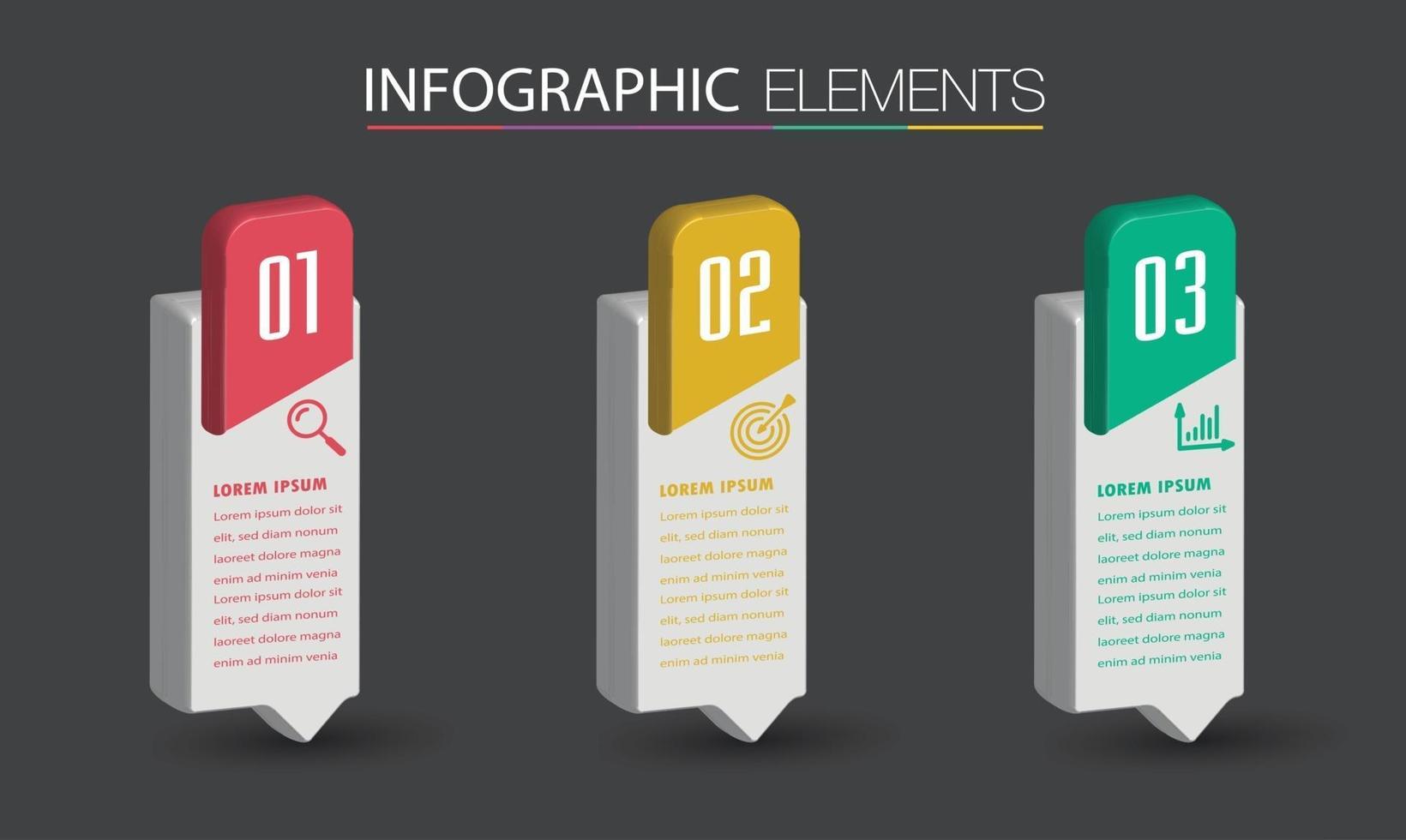 modern text box template banner Infographics vector