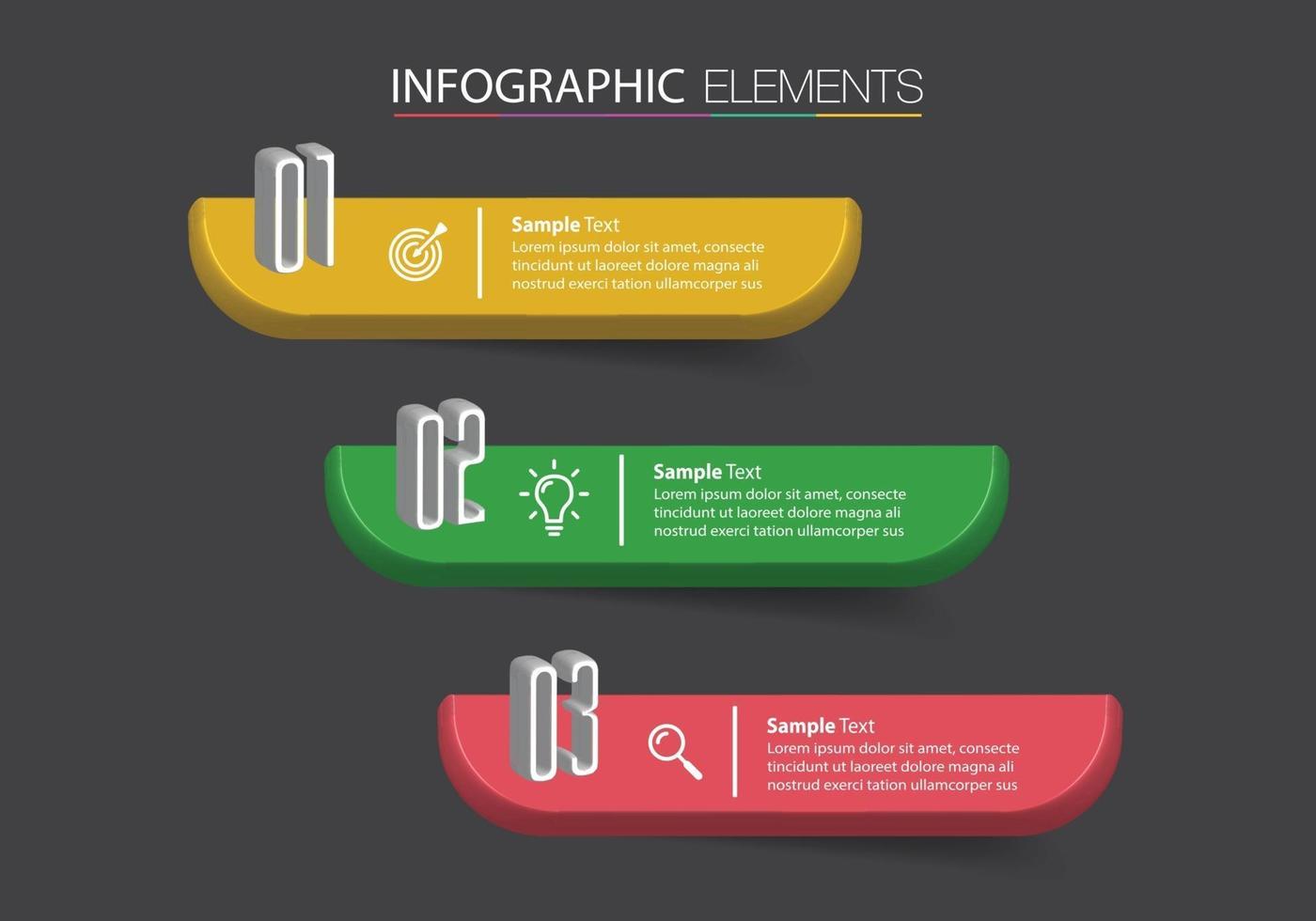 modern text box template banner Infographics vector