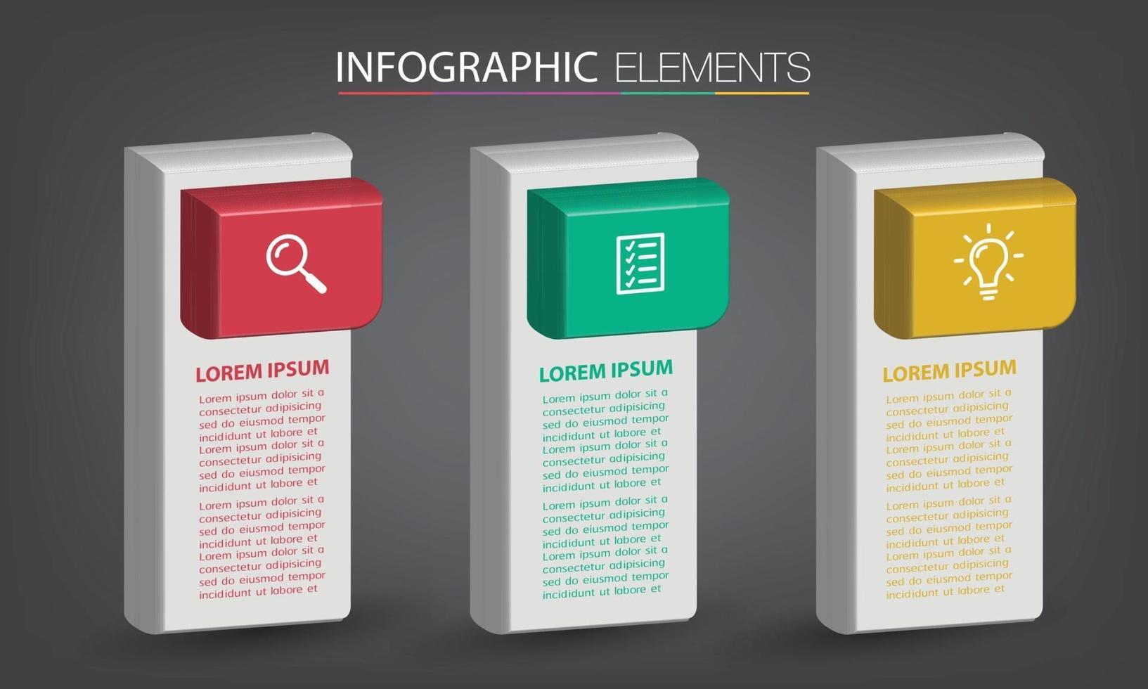 modern text box template banner Infographics vector