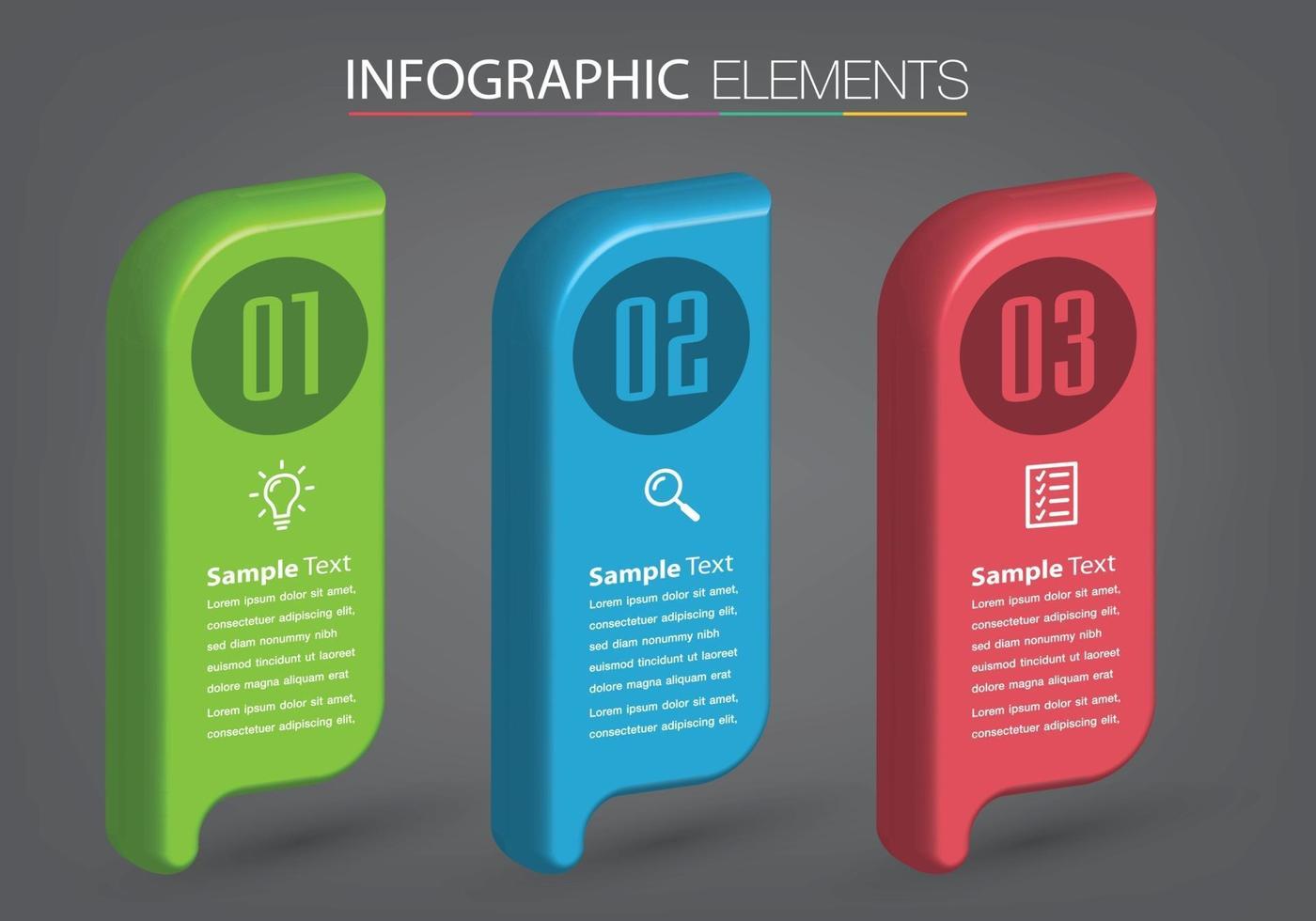 modern text box template banner Infographics vector