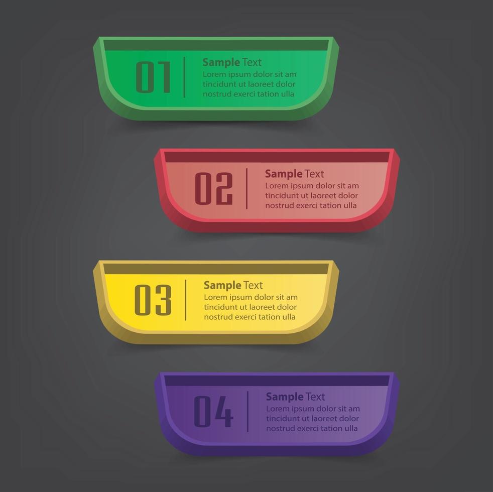 modern text box template banner Infographics vector