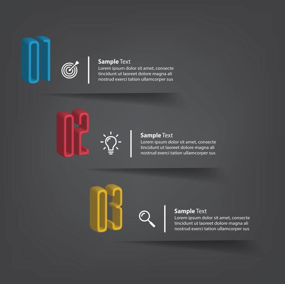 modern text box template banner Infographics vector