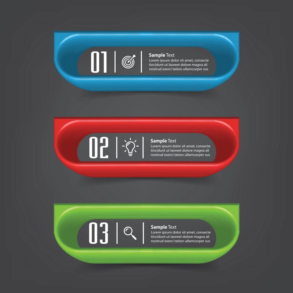 modern text box template banner Infographics vector